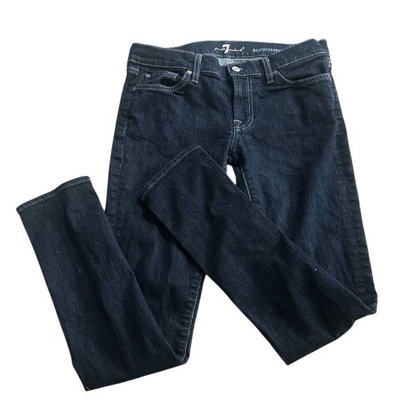 7 For All Mankind Denim - 7 For All Mankind Women's Skinny Jeans - Dark Blue